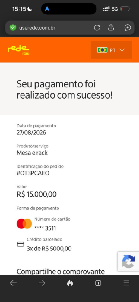 REF 05: comprovante enviado para a seção de resultados
