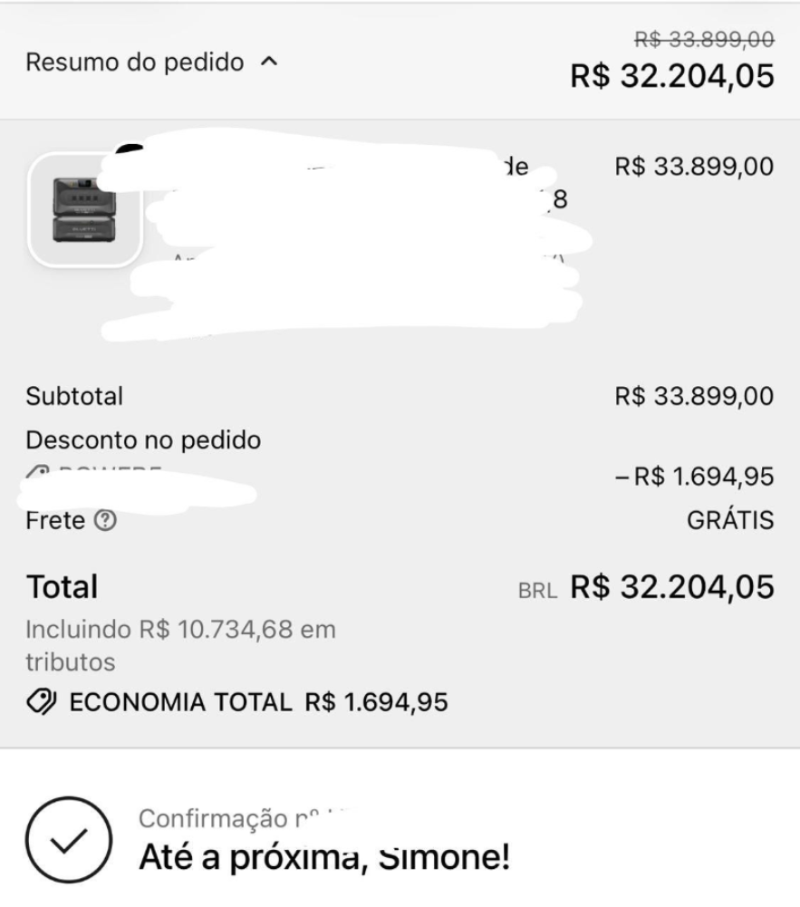 REF 10: comprovante enviado para a seção de resultados